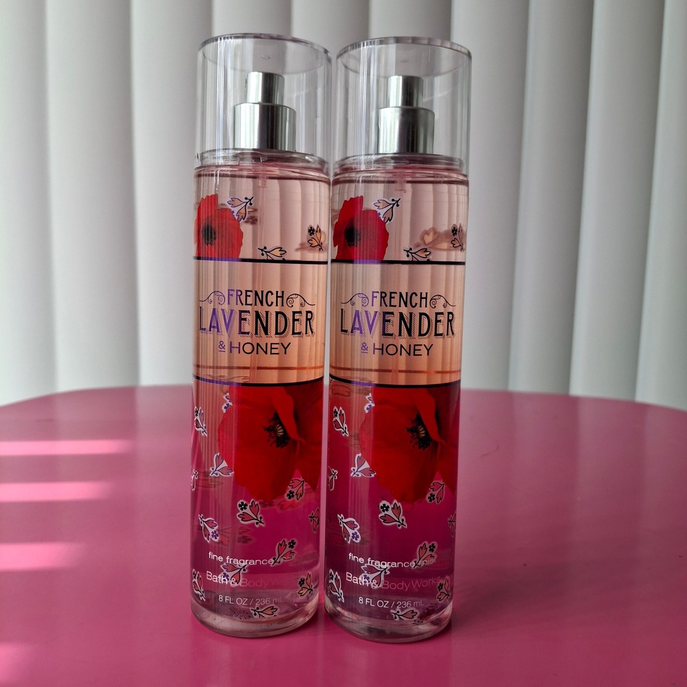 Bath & Body Works FRENCH LAVENDER & HONEY Fine Fragrance Mist 8 oz Set of 2